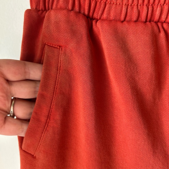 LAZY SUNDAY USA 1984 Women's Red Jogger Pants | Faded Wash Orange Red Size Small - Picture 9 of 12